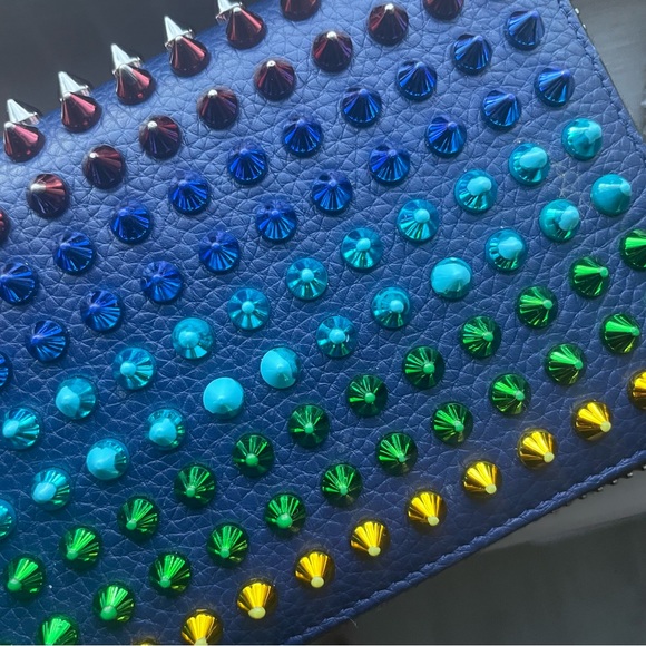 Christian Louboutin Rainbow Stud Panettone Zippered Wallet ☆ RARE ☆ SALE ☆ - Picture 15 of 16